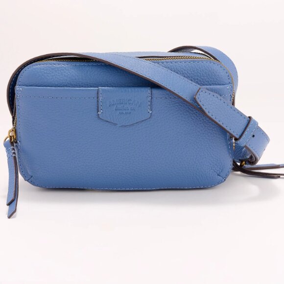 American Leather Co. Nashville Leather Double Zip Crossbody  0235 - Picture 1 of 1